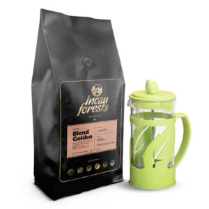 cafe blend golden y prensa